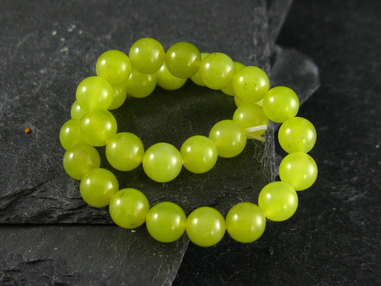 Healerite Serpentine Genuine Bracelet ~ 7 Inches ~ 6mm Round Beads