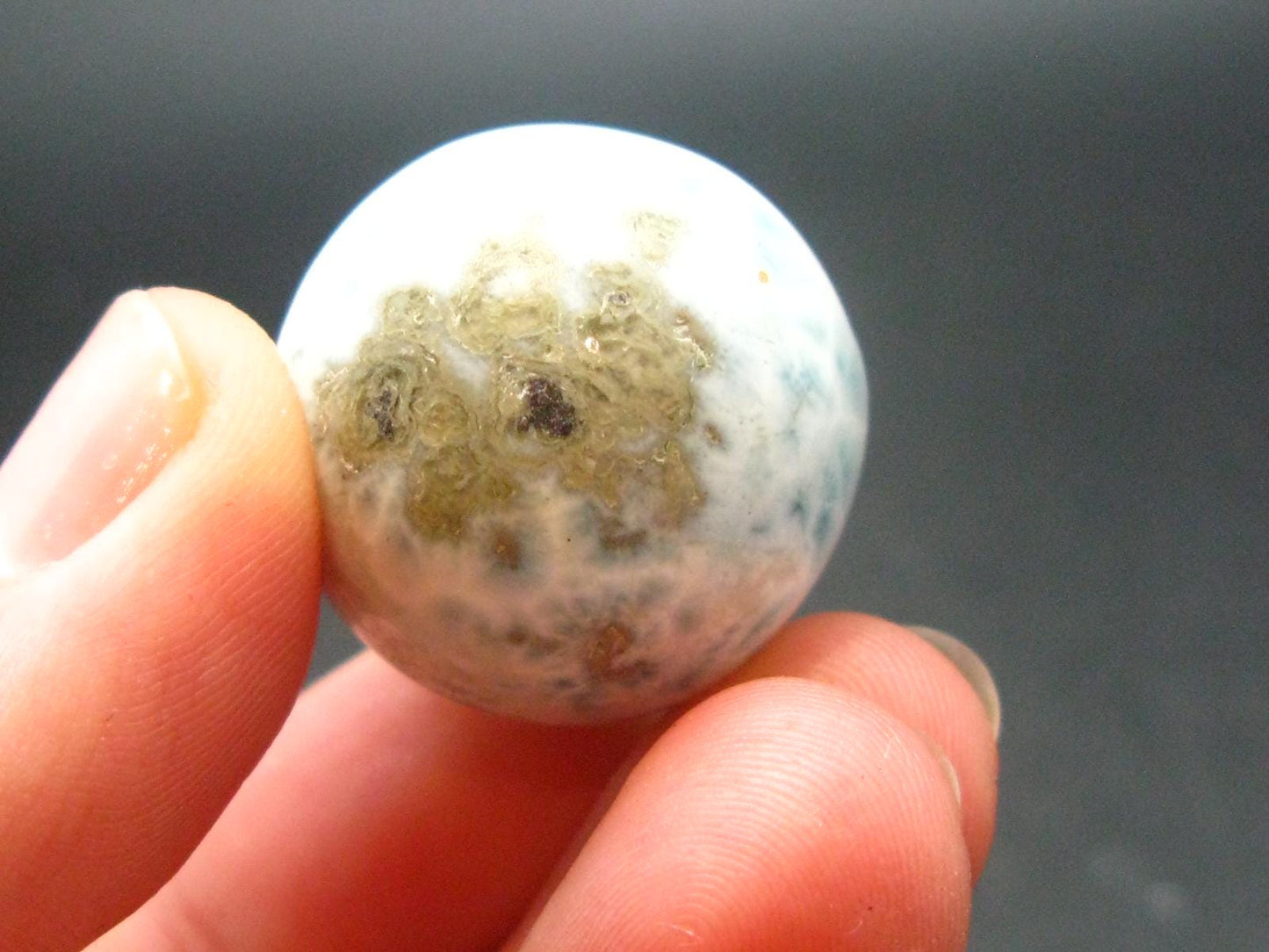 Larimar Sphere From Dominican Republic - 0.9" - 18.52 Grams