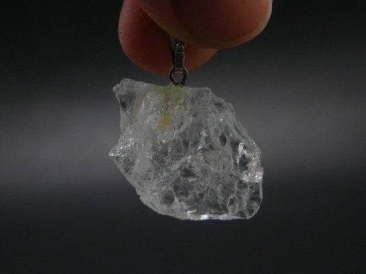 Aquamarine Crystal Silver Pendant From Namibia - 1.1" - 4.0 Grams
