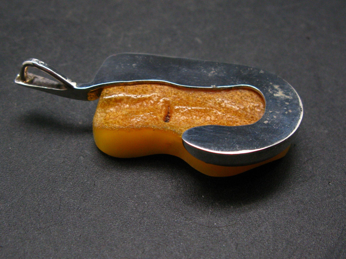 Nature’s Time Capsule!! Large Natural Butterscotch Color Baltic Amber 925 Silver Pendant - 2.5"