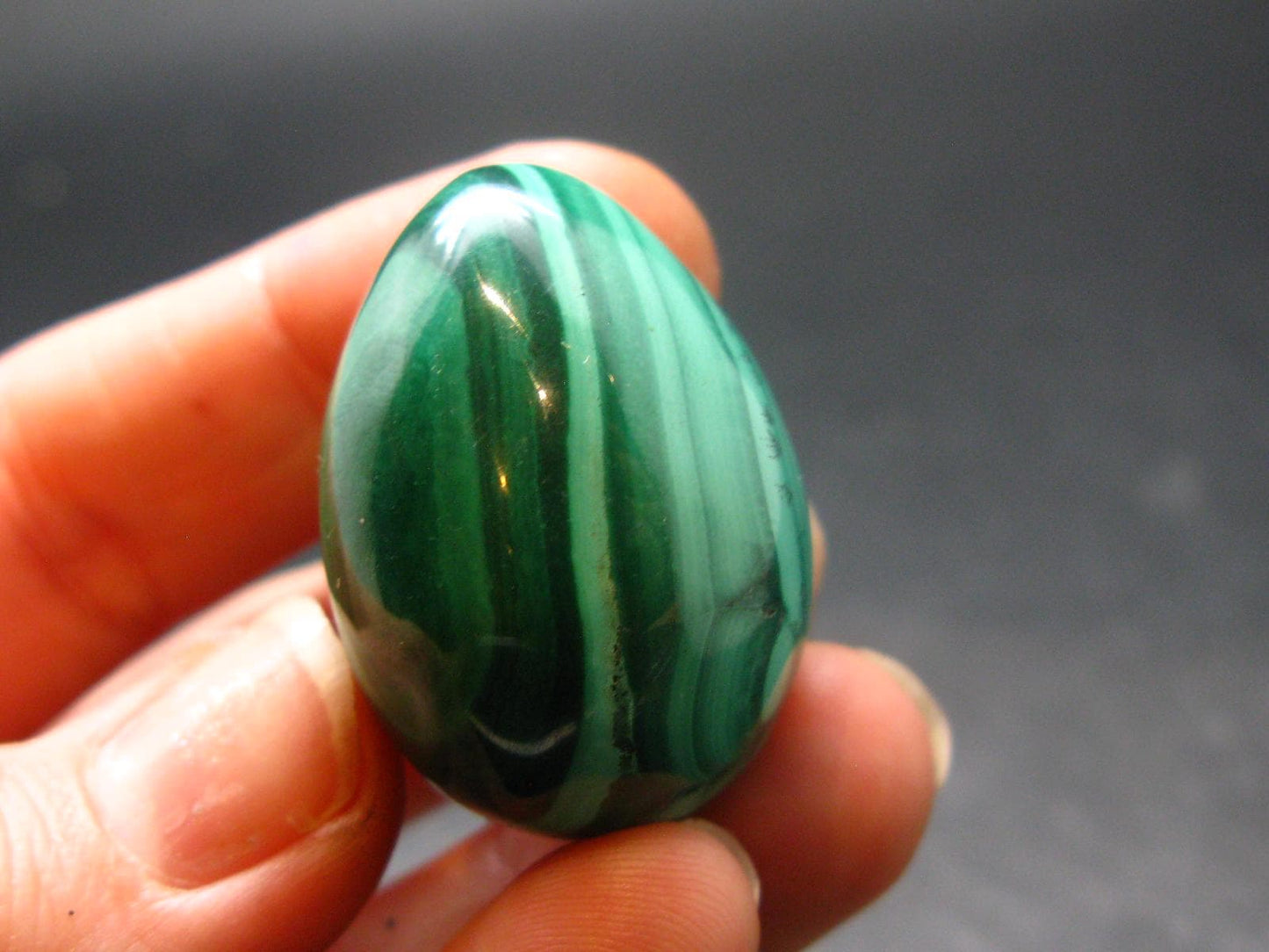 Malachite Egg Carving From Congo - 1.2" - 30.43 Grams