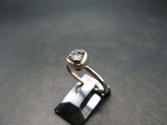 Terminated Brookite Crystal Silver Ring From Arkansas - Size 7 - 1.98 Grams