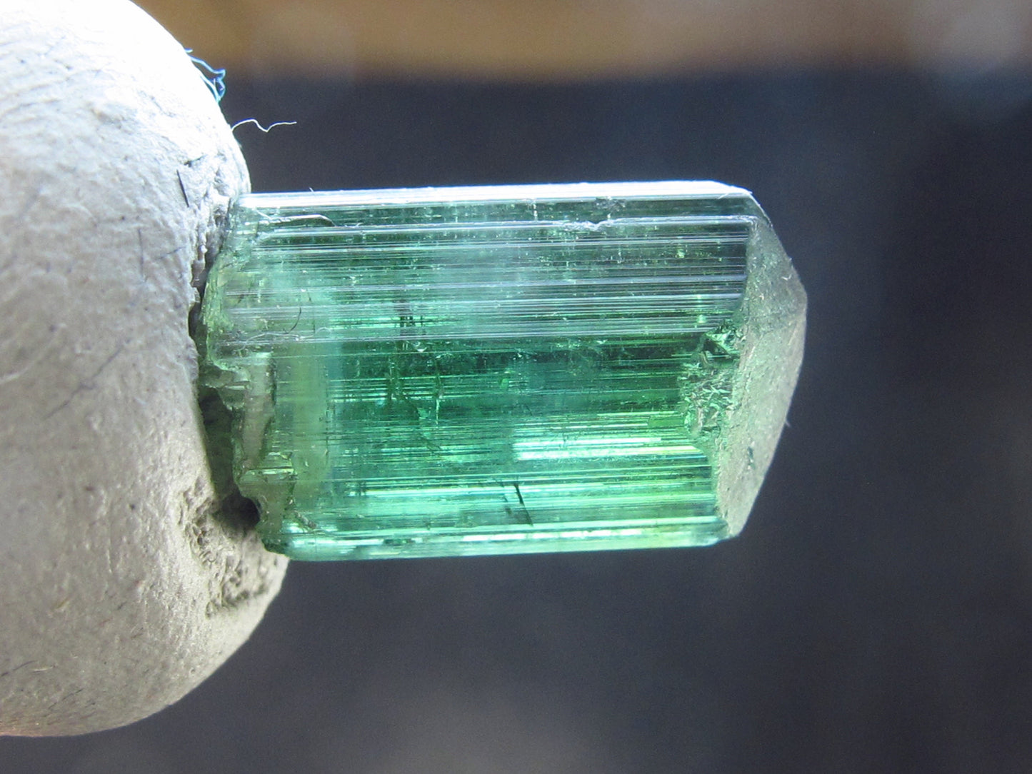 Green Tourmaline Crystal From Brazil - 0.6" - 12.1 Carats