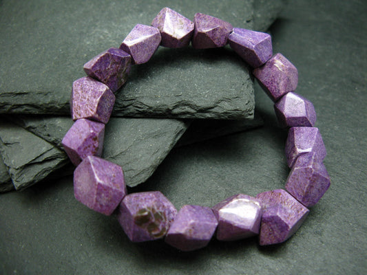 Stichtite Genuine Bracelet ~ 7 Inches ~ 12mm Facetted Beads