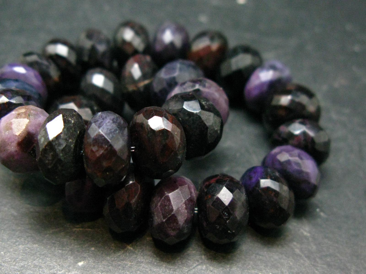 Sugilite Genuine Bracelet ~ 7 Inches ~ 10mm Rondelle Beads