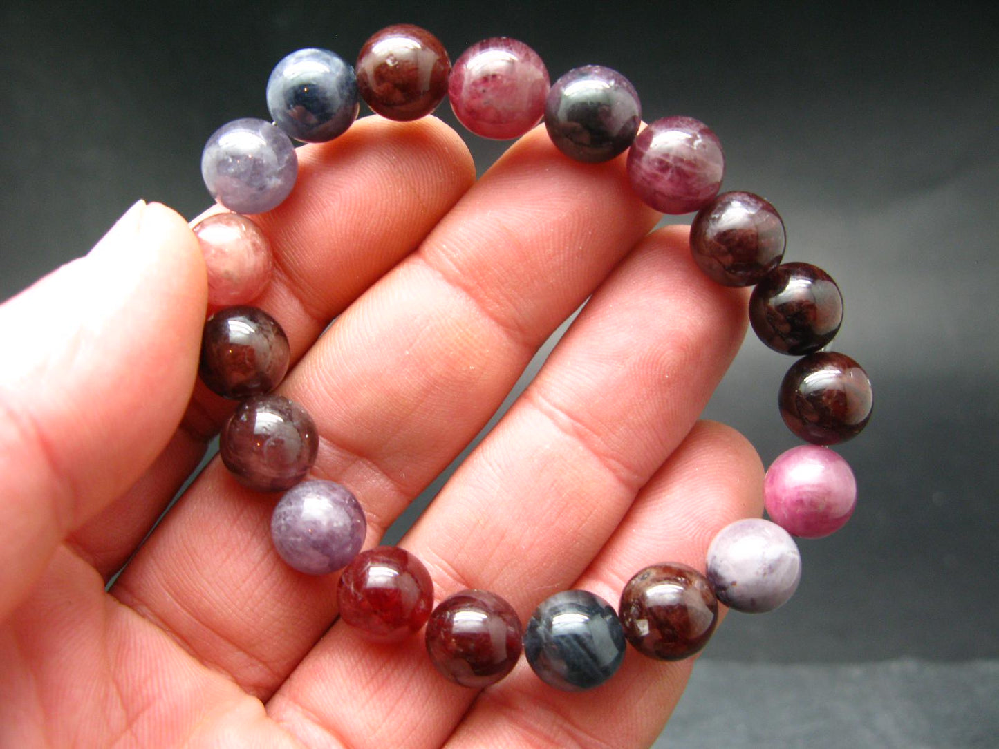 Gem Spinel Genuine Bracelet ~ 7 Inches ~ 10mm Round Beads