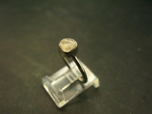 Amblygonite Silver Ring From Brazil - 1.86 Grams - Size 6