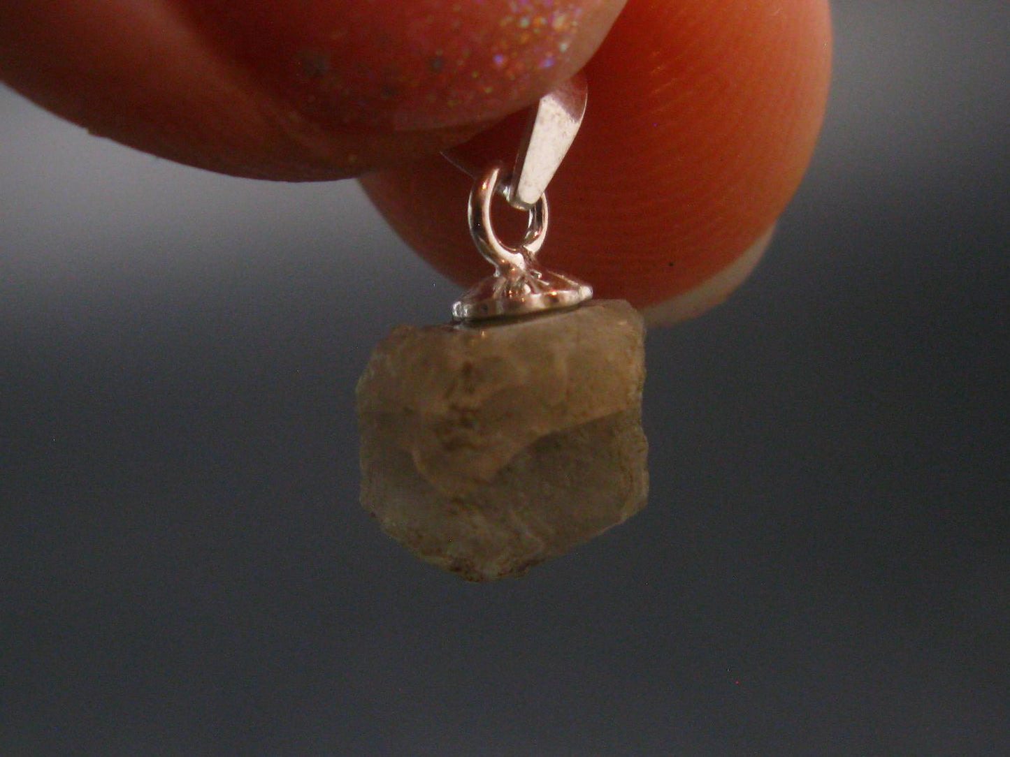 Phenakite Phenacite Crystal Silver Pendant from Russia - 0.5" - 0.88 Grams