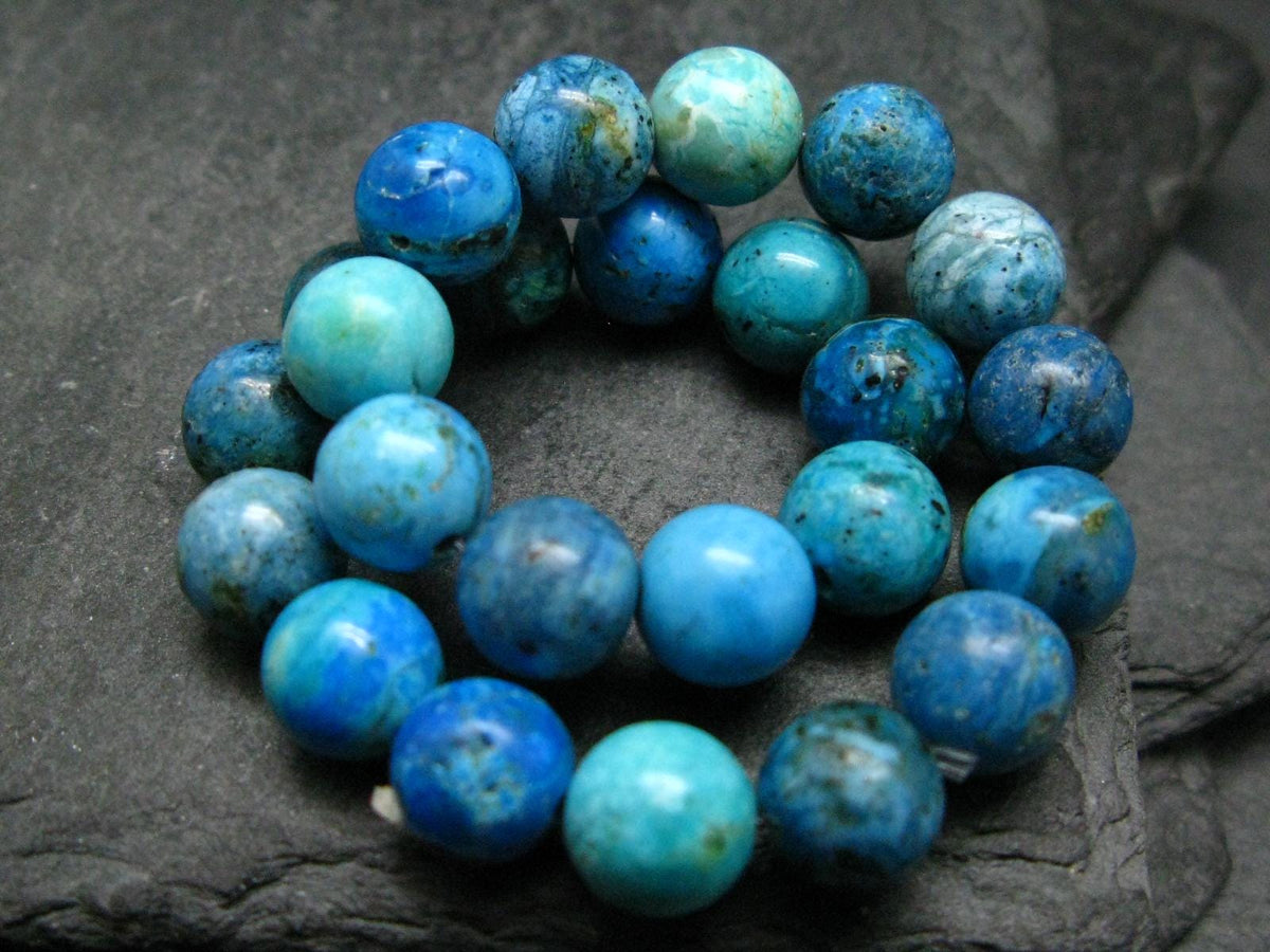 Blue Opal Genuine Bracelet ~ 7 Inches ~ 8mm Round Beads
