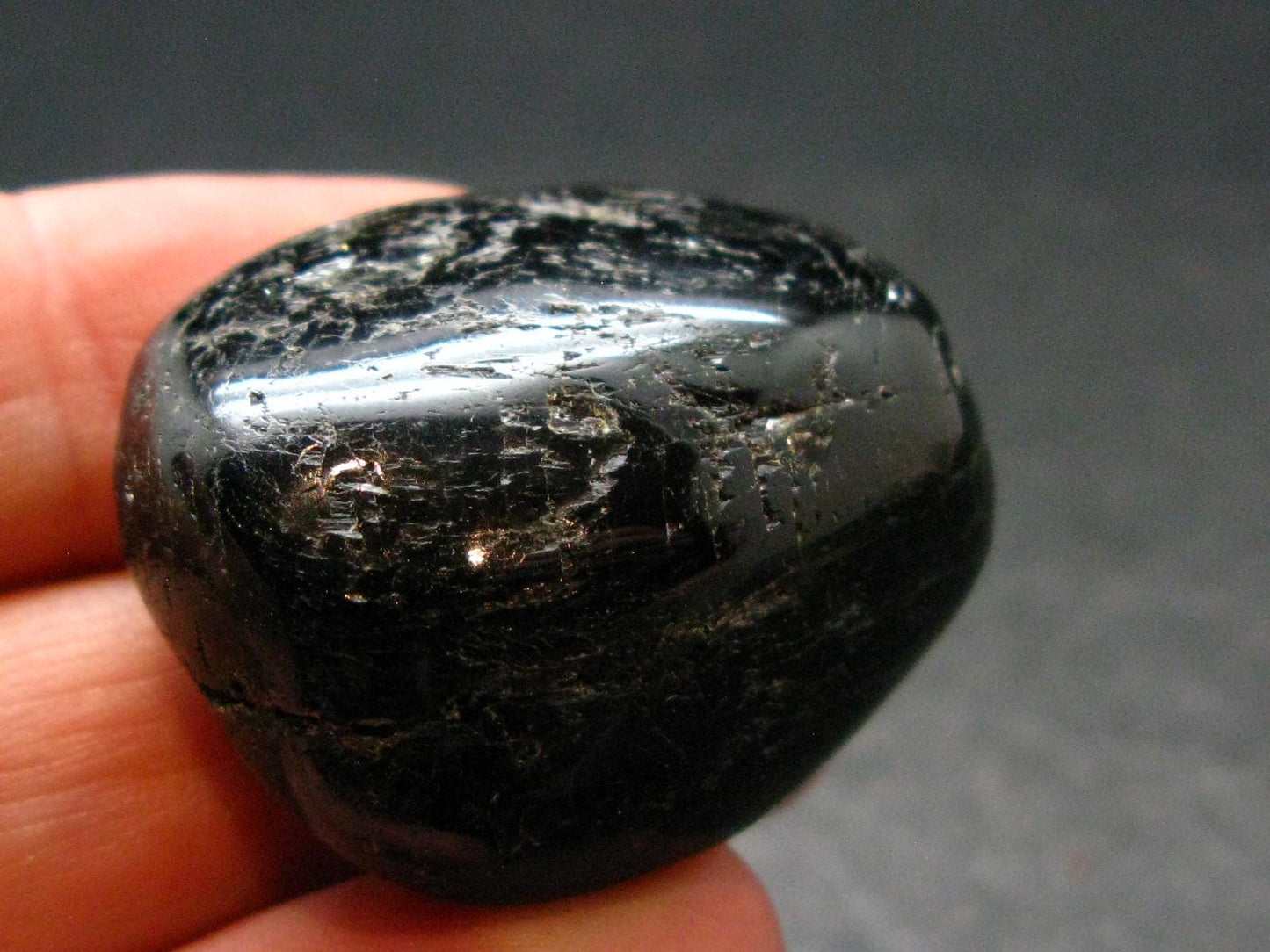 Rare Nuumite Nuummite Tumbled Stone From Greenland - 19.0 Grams - 1.2"
