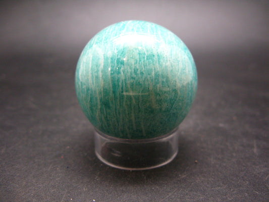 Rich Green Amazonite Sphere Ball From Madagascar - 1.7"