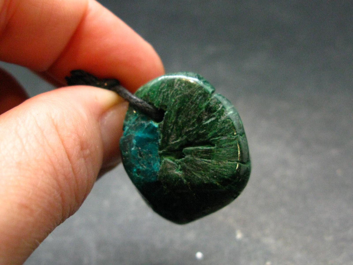 Dioptase Metal Free Pendant from Congo - 19.0 Grams - 1.1"
