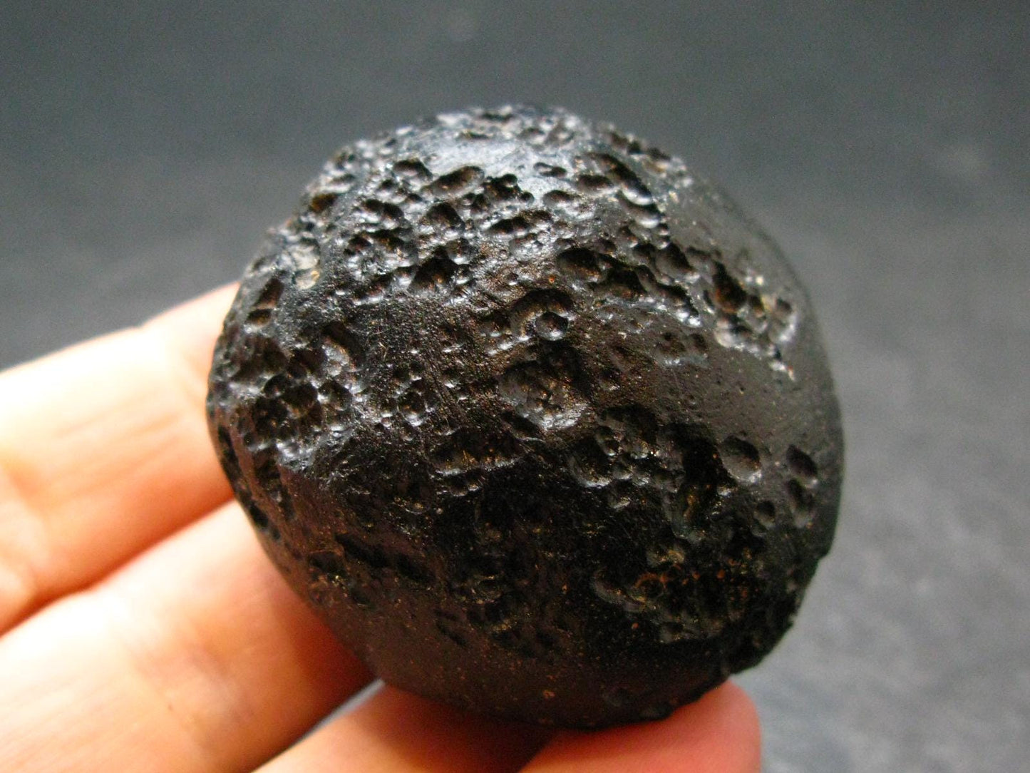 Rare Large Black Tibetan Tektite Raw Piece from Tibet - 1.6" - 60.29 Grams