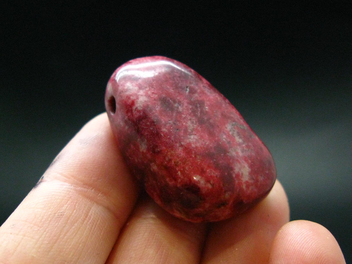 Rare Thulite Metal Free Pendant From Greenland - 1.3" - 16.60 Grams