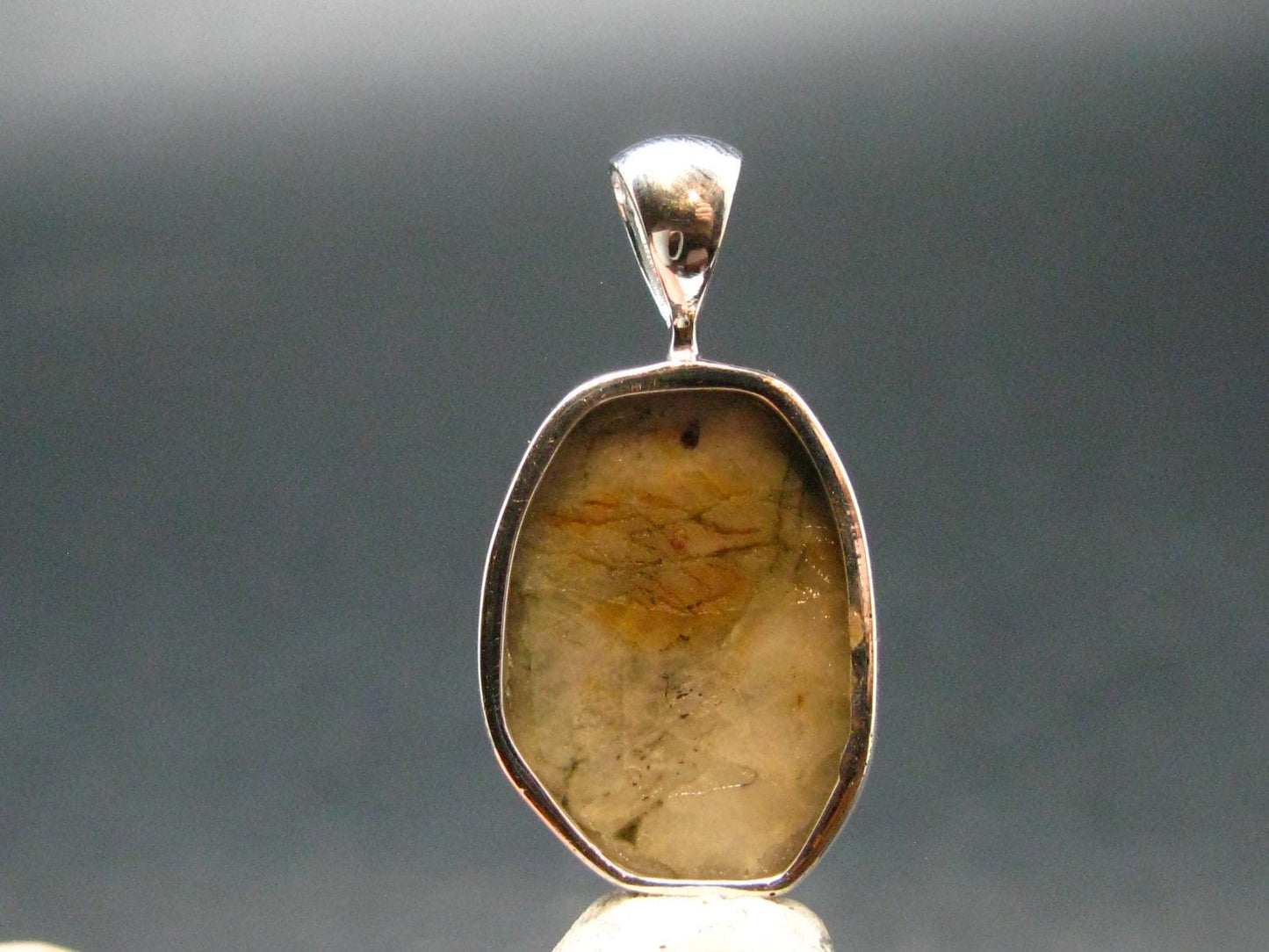 Phenakite Phenacite Crystal Silver Pendant From Brazil - 1.1" - 3.18 Grams