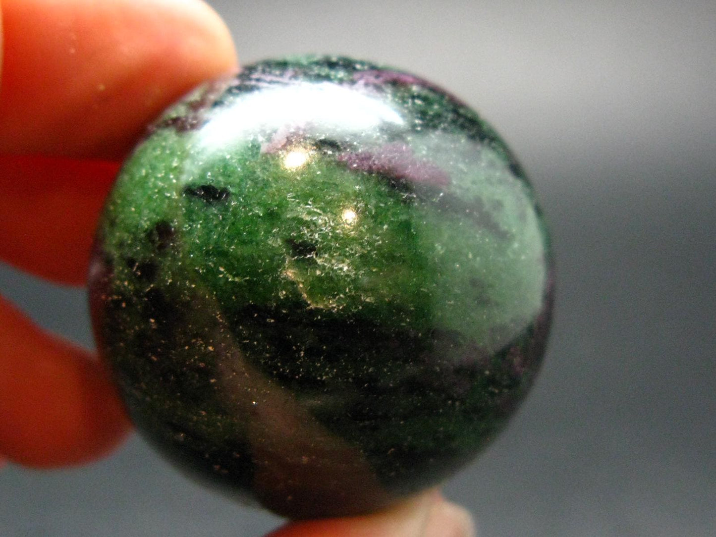 Ruby In Zoisite Sphere from India - 1.4" - 86.0 Grams