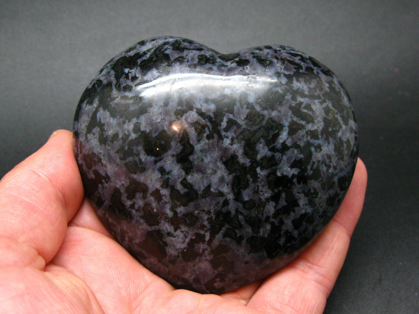 Mystic Merlinite Tumbled Heart From Indian Ocean - 3.2"