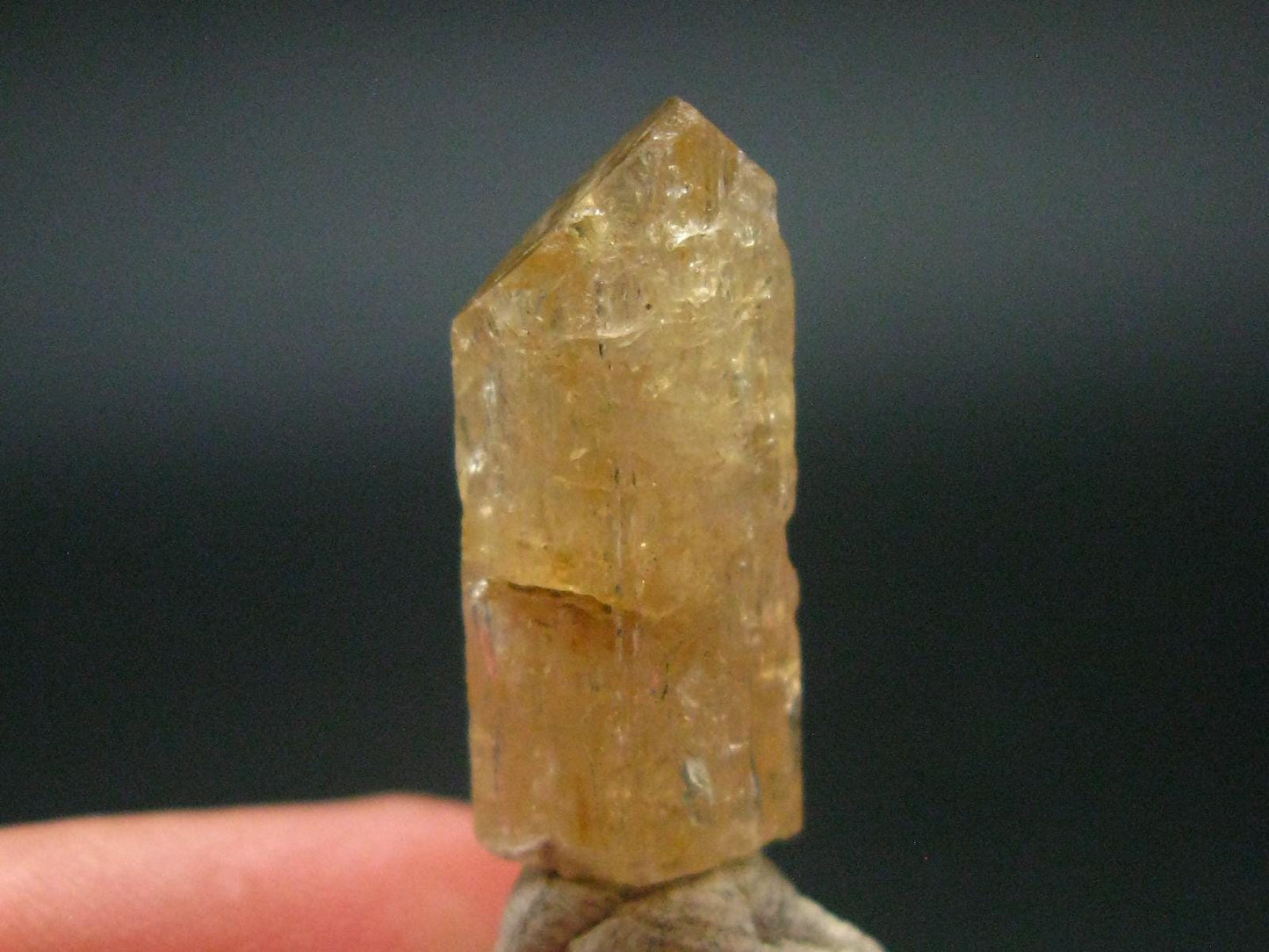 Imperial Topaz Crystal From Zambia - 0.8" - 12.55 Carats