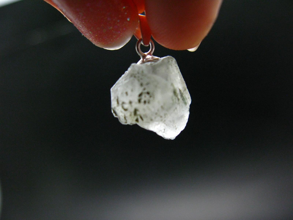 Phenakite Phenacite Crystal Silver Pendant From Russia - 0.8" - 1.55 Grams