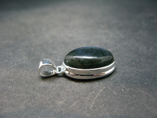 Faceted Labradorite Pendant In 925 Sterling Silver From Madagascar - 1.3'' - 7.2 Grams
