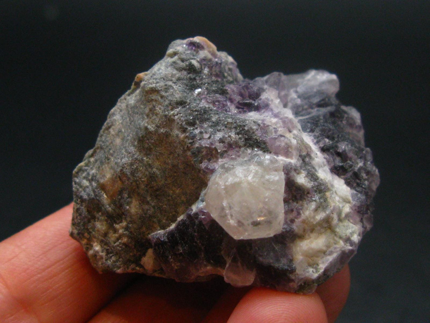 Extremely Rare Phenakite Phenacite, Fluorite & Beryl Crystal from Russia - 36.87 Grams - 1.5"