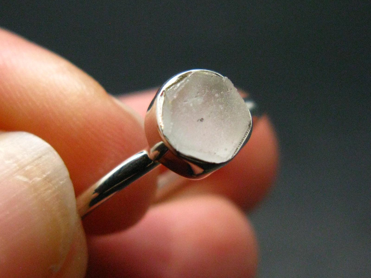 Phenakite Phenacite Crystal Silver Ring From Brazil - Size 6 - 1.77 Grams