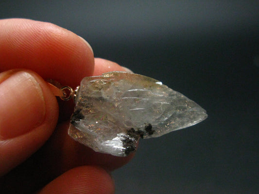 Barite Silver Pendant From Morocco - 1.3" - 3.69 Grams