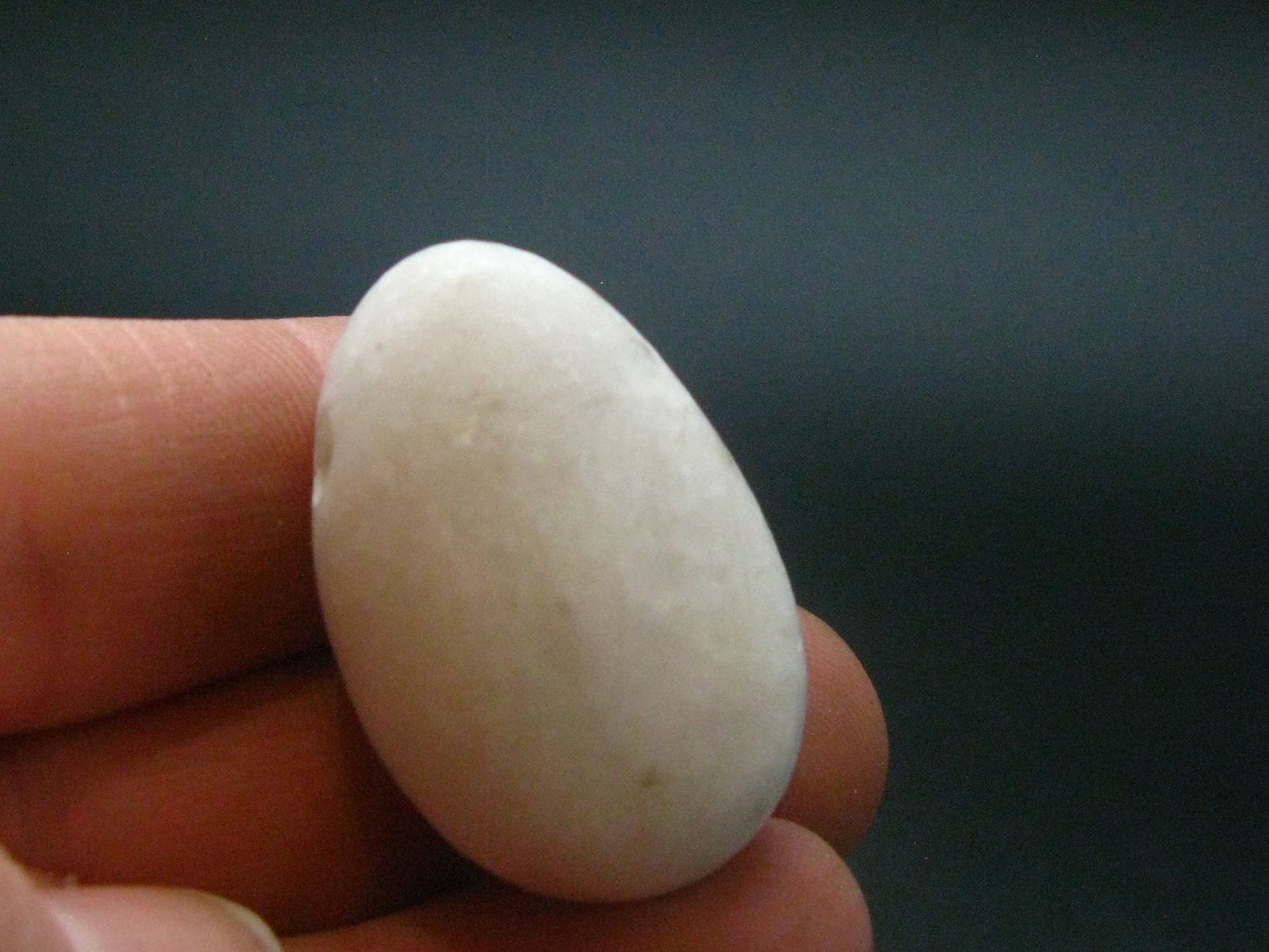 Rare White Barite Metal Free Pendant From Norway - 1.2" - 21.35 Grams