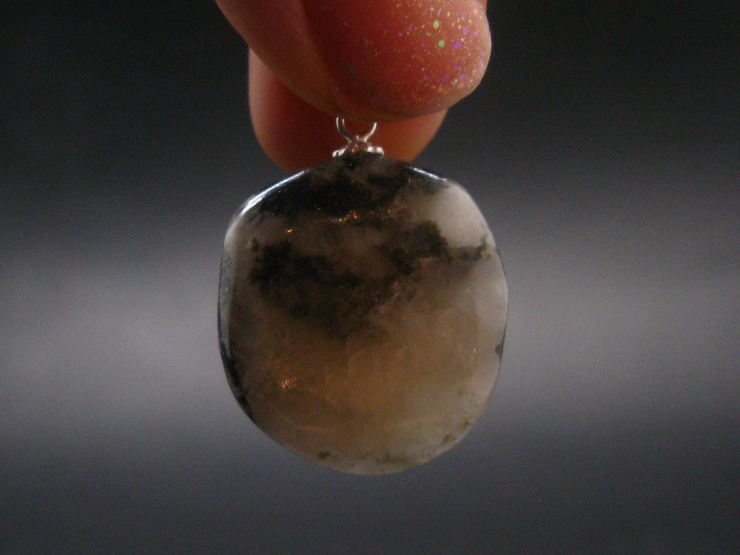 Phenakite Phenacite Tumbled Silver Pendant from Russia - 1.1" - 6.20 Grams