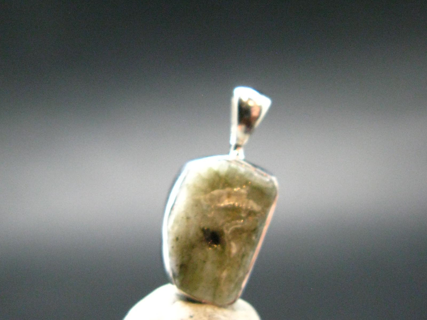 Phenakite Phenacite Crystal Silver Pendant From Brazil - 0.7" - 1.25 Grams