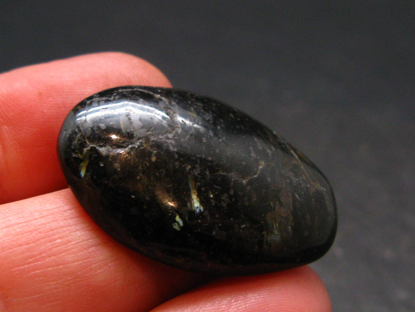 Rare Nuumite Nuummite Cabochon From Greenland - 1.1" - 6.24 Grams