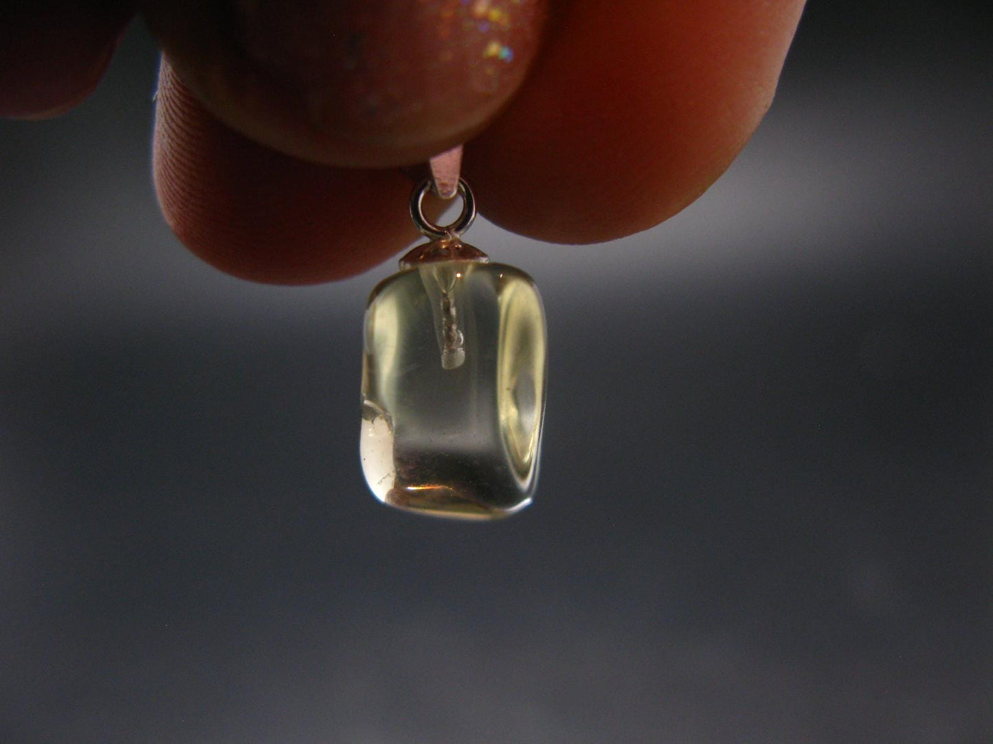 Bytownite Golden Labradorite Silver Pendant From Mexico - 0.8"