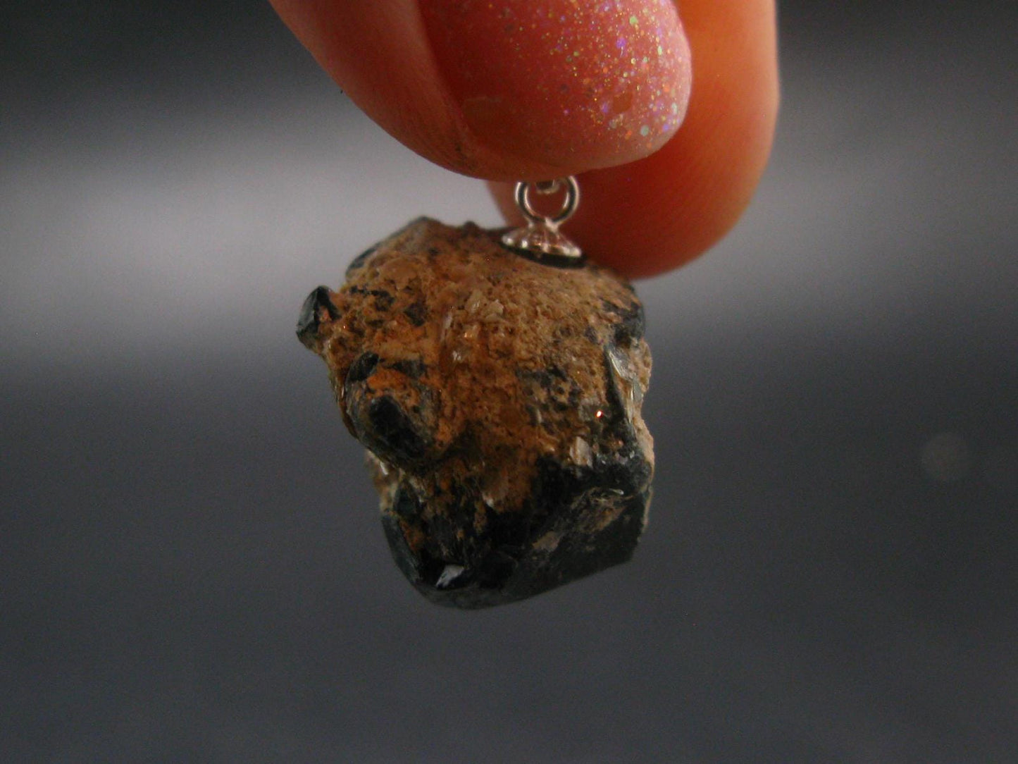 Blue Spinel Crystal Silver Pendant From Tanzania - 0.9" - 6.34 Grams