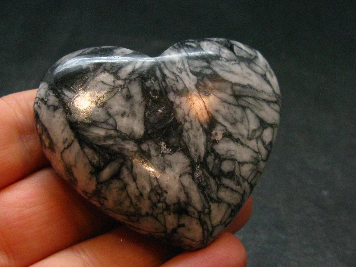 Pinolite Polished Heart from Austria - 1.7" - 60.88 Grams