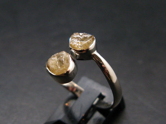 Rare Agni Gold Danburite Silver Ring From Tanzania - 2.41 Grams - size 9