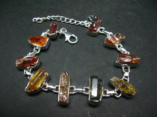 Zincite Zinkite Silver Bracelet From Poland - 7" - 21.6 Grams