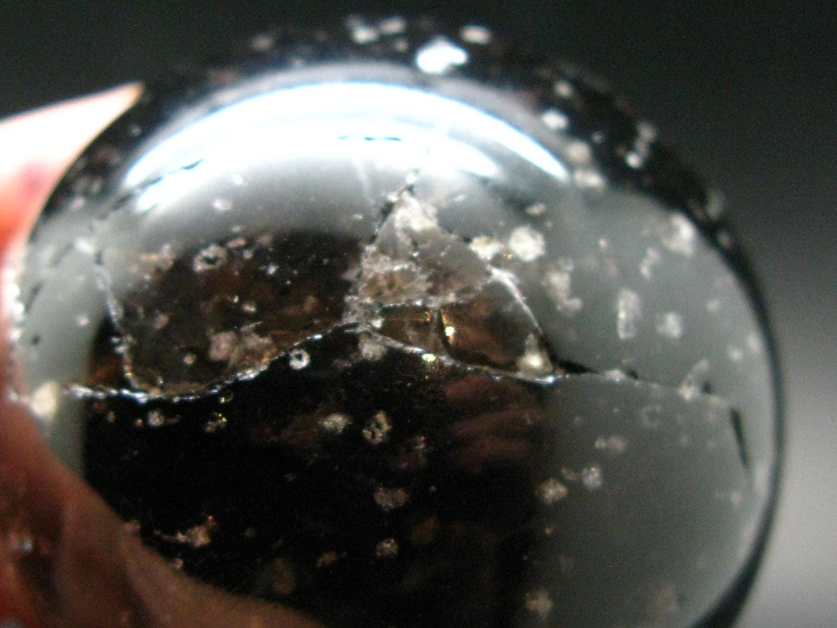 Incredible Cintamani Stone Pearl of Fire Sphere Ball from Indonesia - 1.8" - 129.04 Grams
