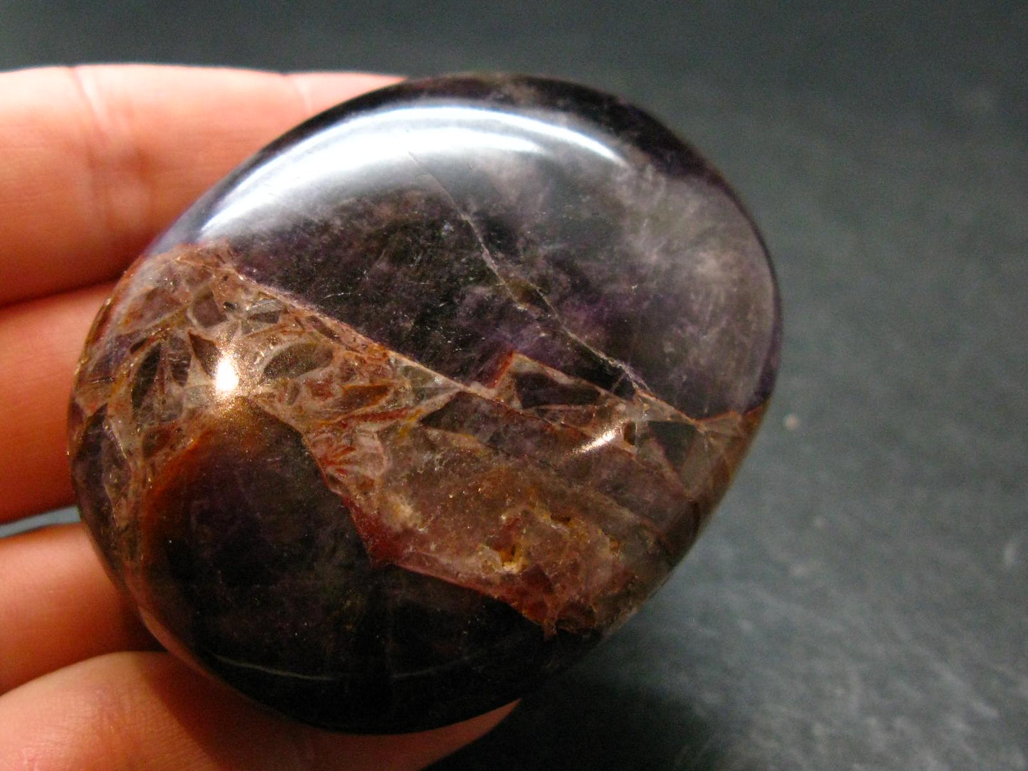 Rare Auralite Super 23 Amethyst Tumbled Stone From Canada - 2.4" - 101.04 Grams