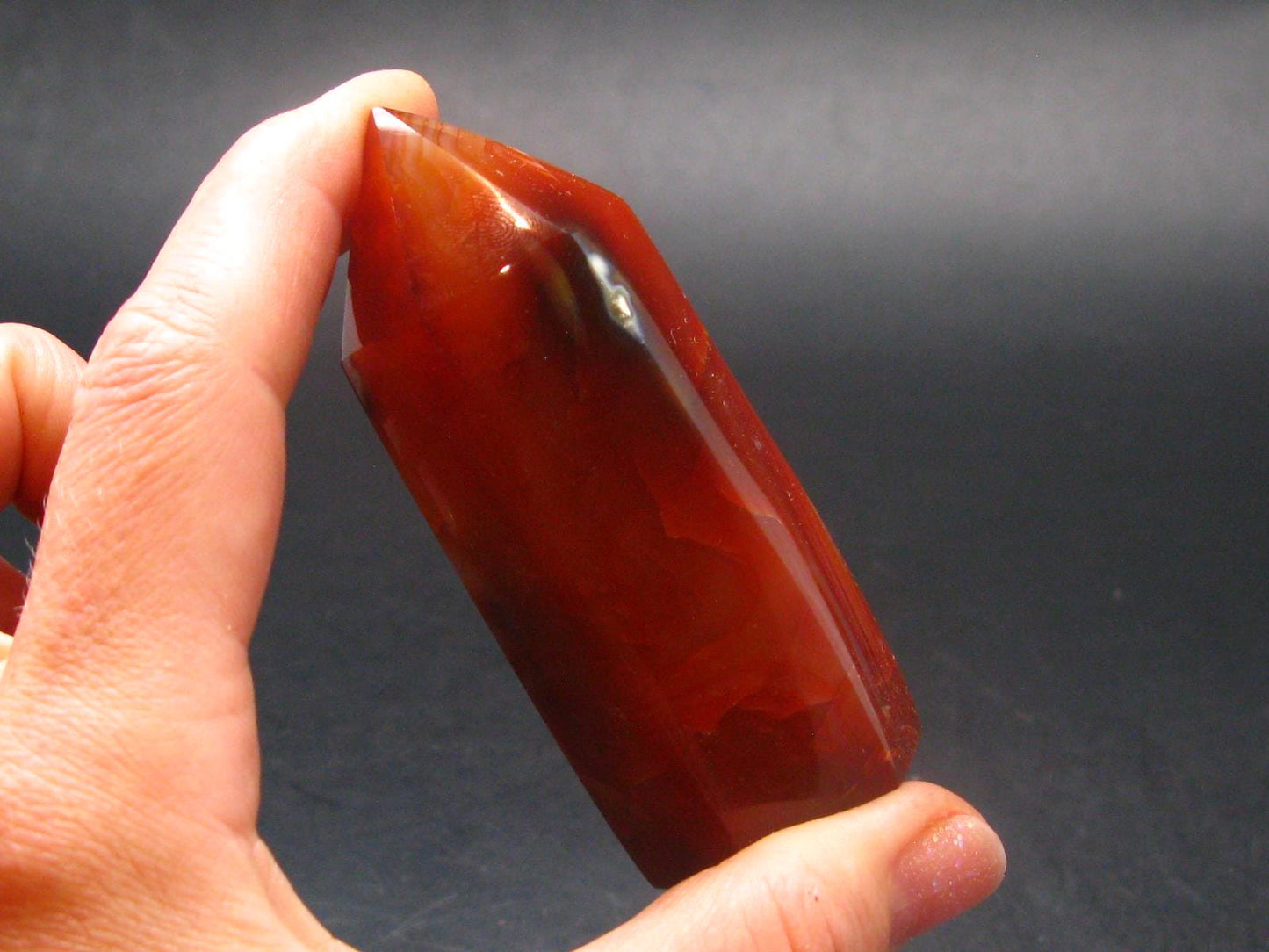 Carnelian Agate Obelisk From Madagascar - 2.9"