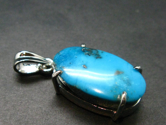 Turquoise Silver Pendant - 1.3" - 5.93 Grams