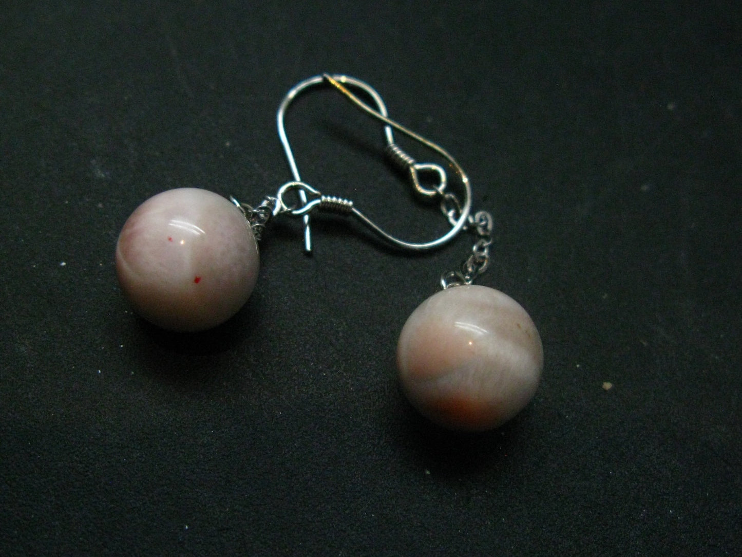 Natrolite Sterling Silver Earrings From Indonesia