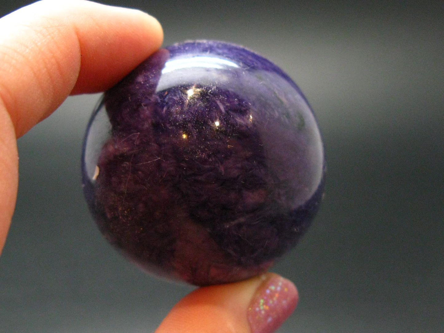 Nice Charoite Sphere from Russia - 96.17 Grams - 1.6"