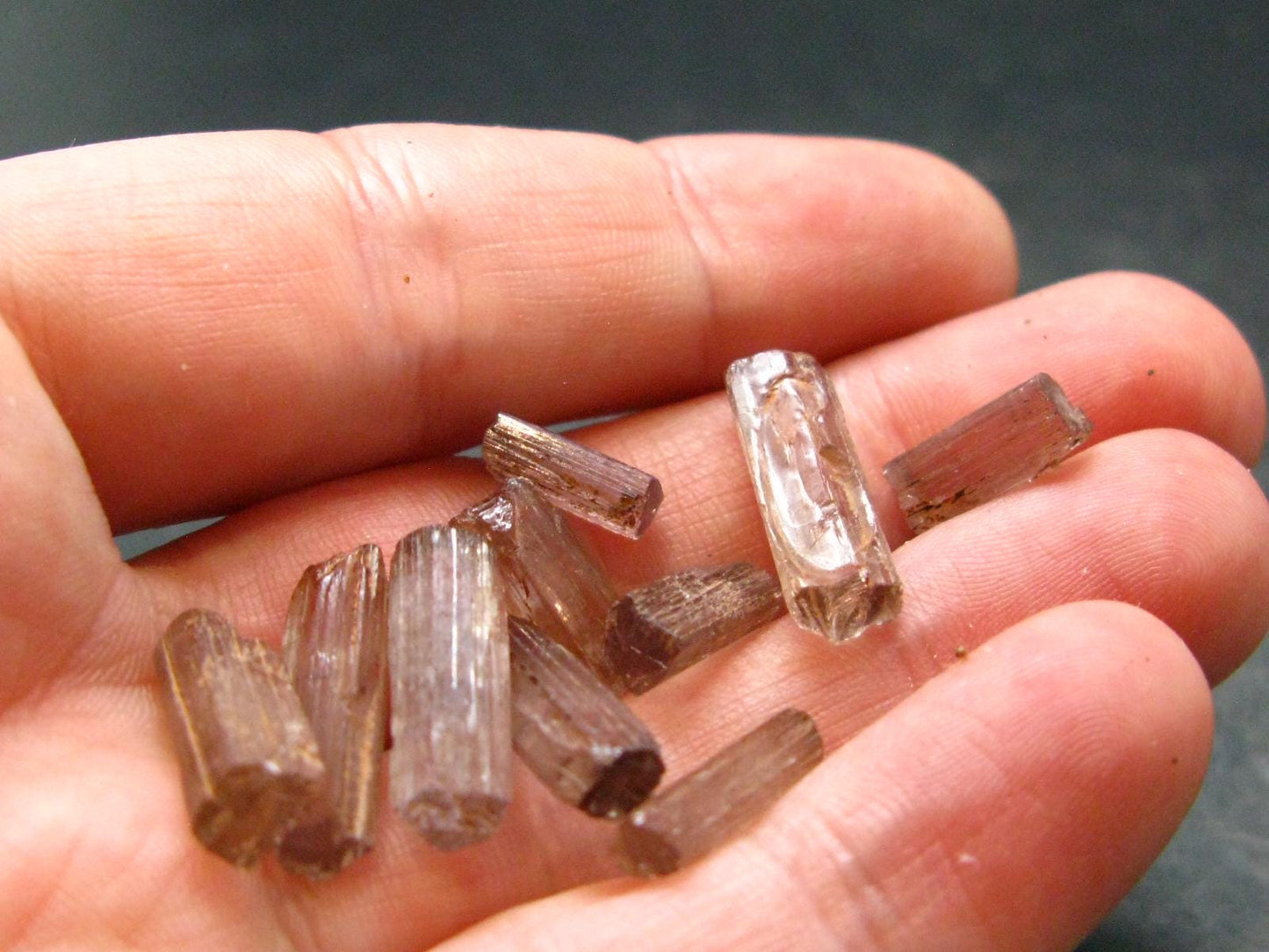 Lot of 10 Purple Scapolite Crystals from Afghanistan - 5.36 Grams
