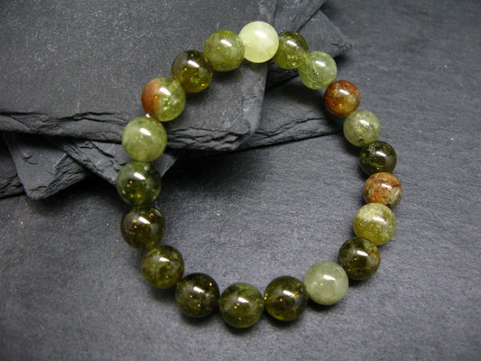 Vesuvianite Idocrase Genuine Bracelet ~ 7 Inches ~ 10mm Round Beads