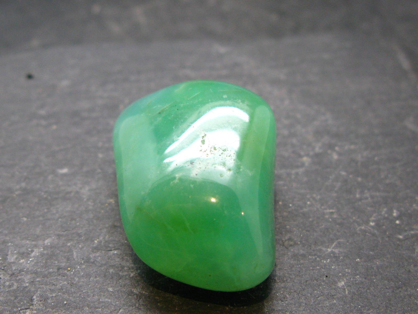 Rich Green Chrysoprase Tumbled Stone From Australia - 1.4"