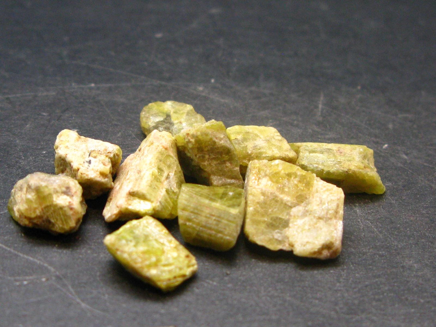 Lot of 10 Chrysoberyl Crystals From Madagascar - 10.85 Grams