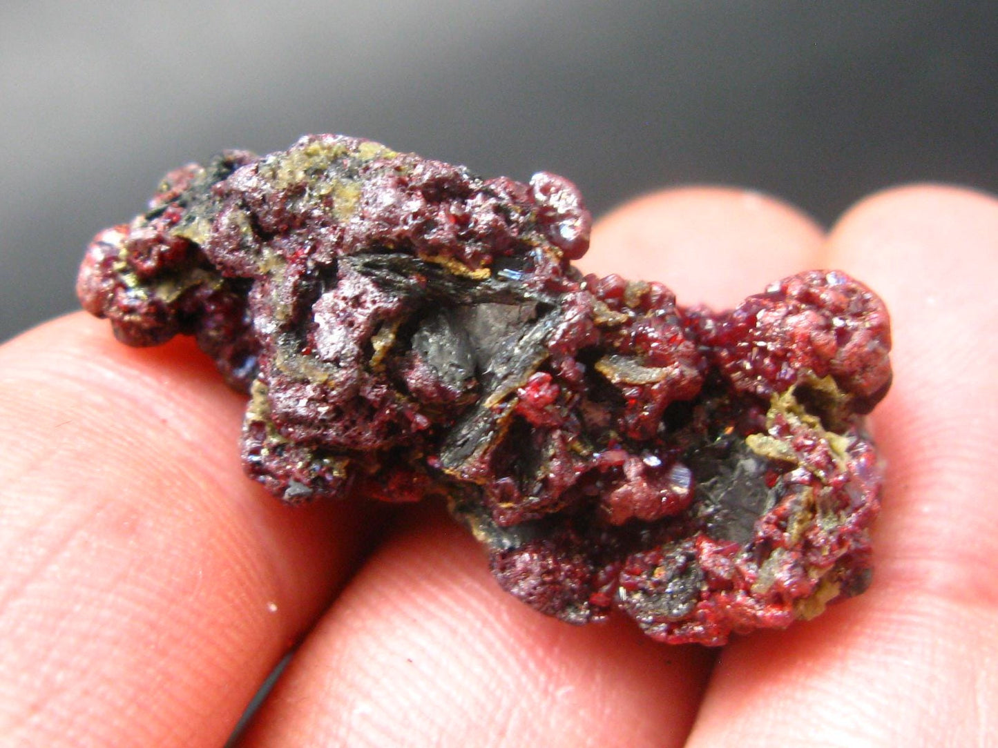 Rare Gem Proustite Cluster From Morocco - 1.4" - 12.42 Grams