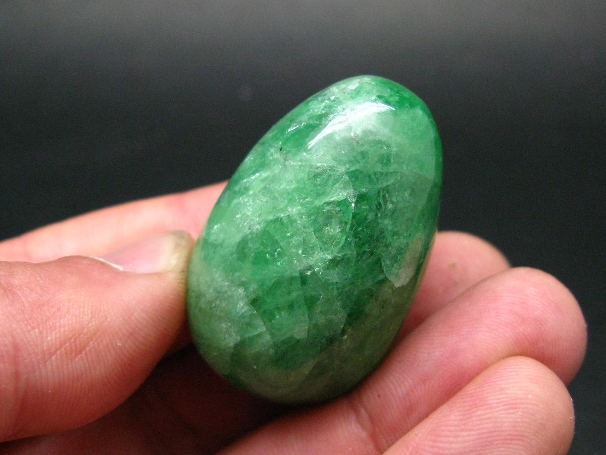Gem Tsavorite Garnet Egg From Tanzania - 54.22 Grams - 1.7"