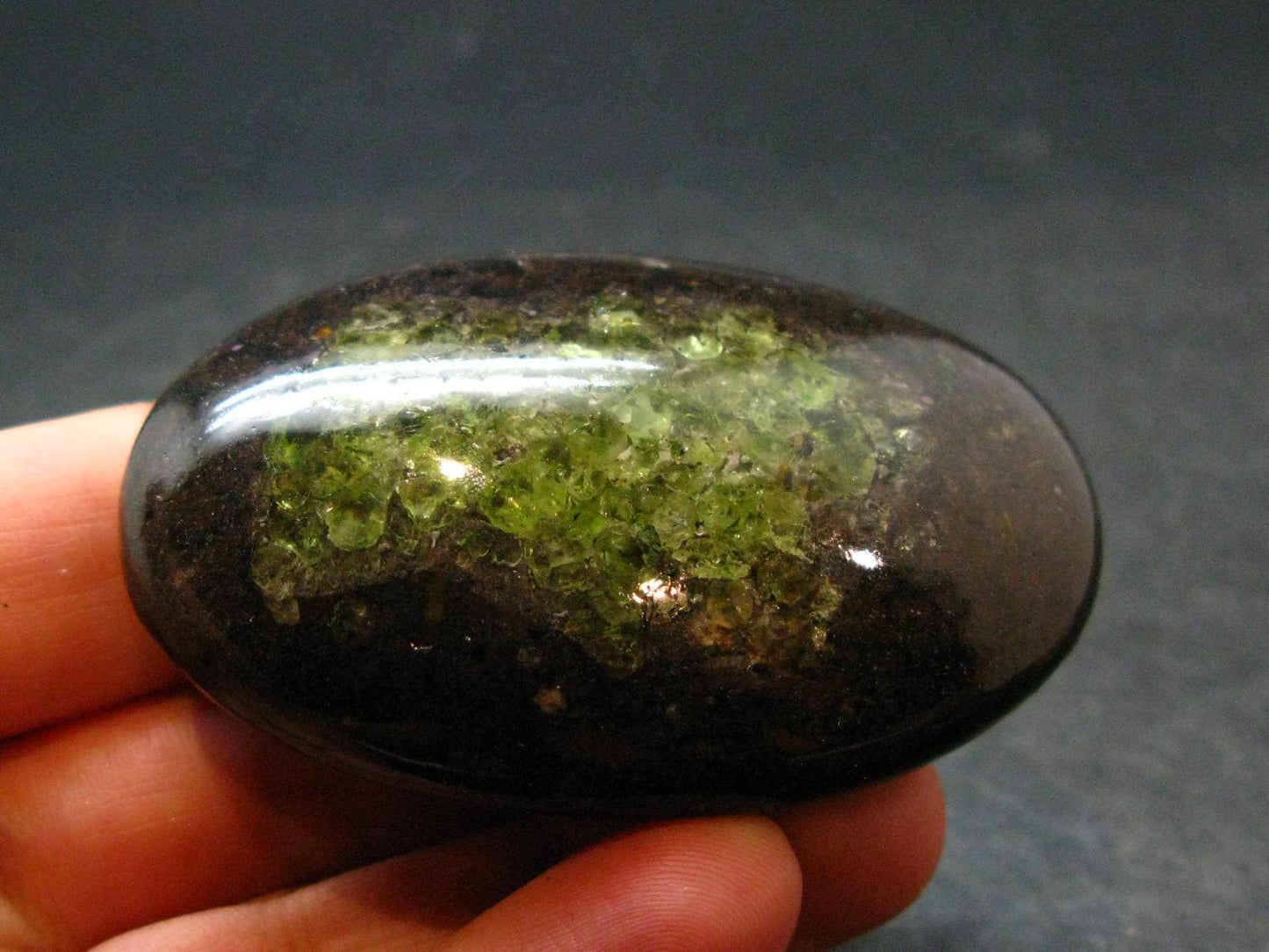Peridot Olivine Tumbled Stone from Arizona, USA - 2.2" - 61.17 Grams