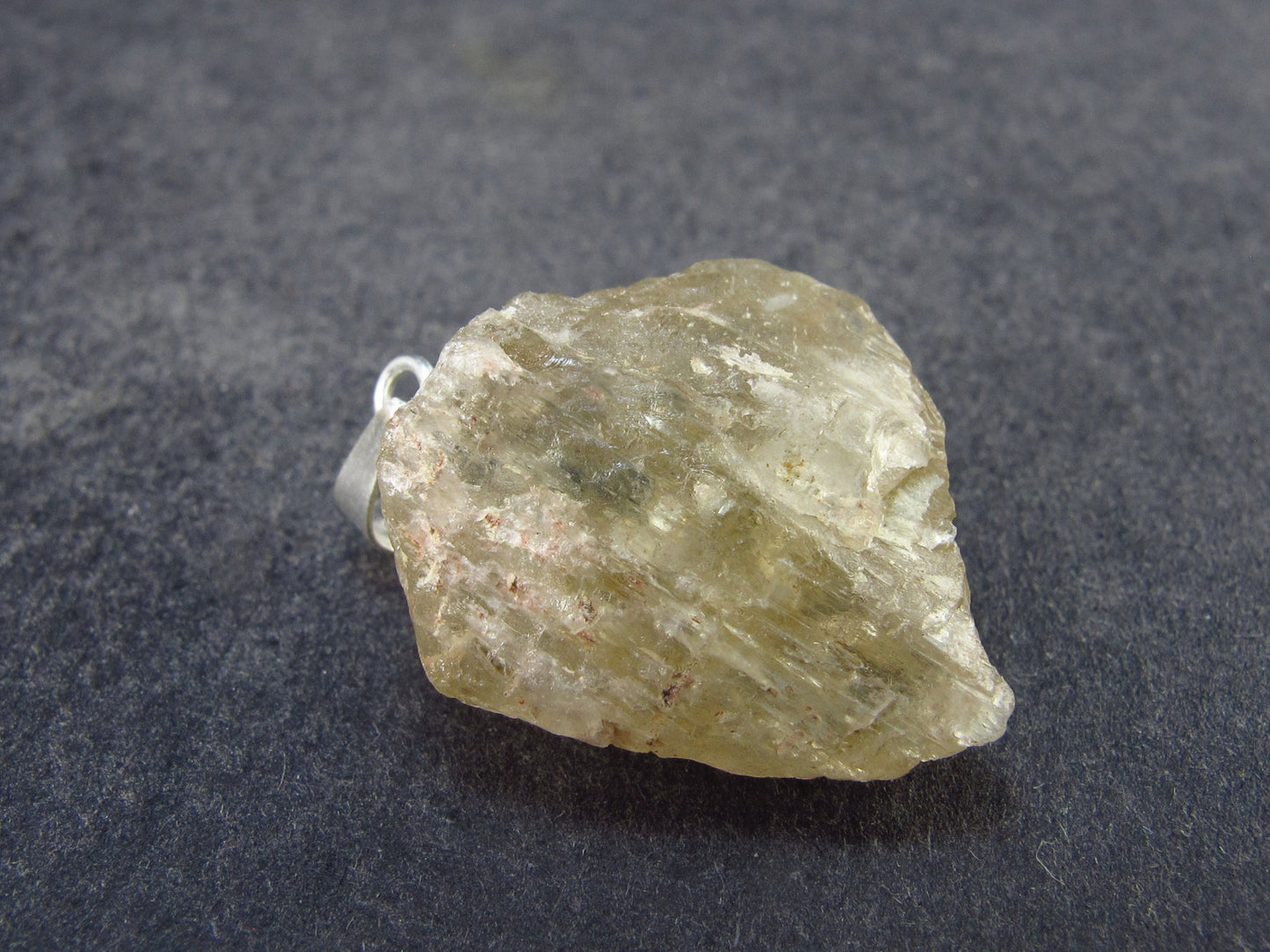 Golden Scapolite Silver Pendant From India - 1.0" - 3.95 Grams